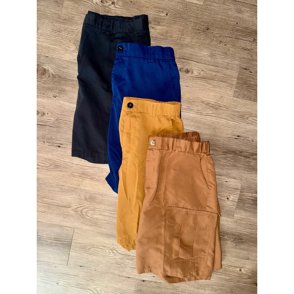 Manfinity Mens Casual Elastic Waist Chino Shorts Brown Size L